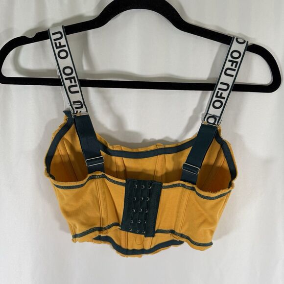 Out From Under Crop Top Women's Small Yellow OFU Straps Hook Eye Adjustable - Picture 7 of 9